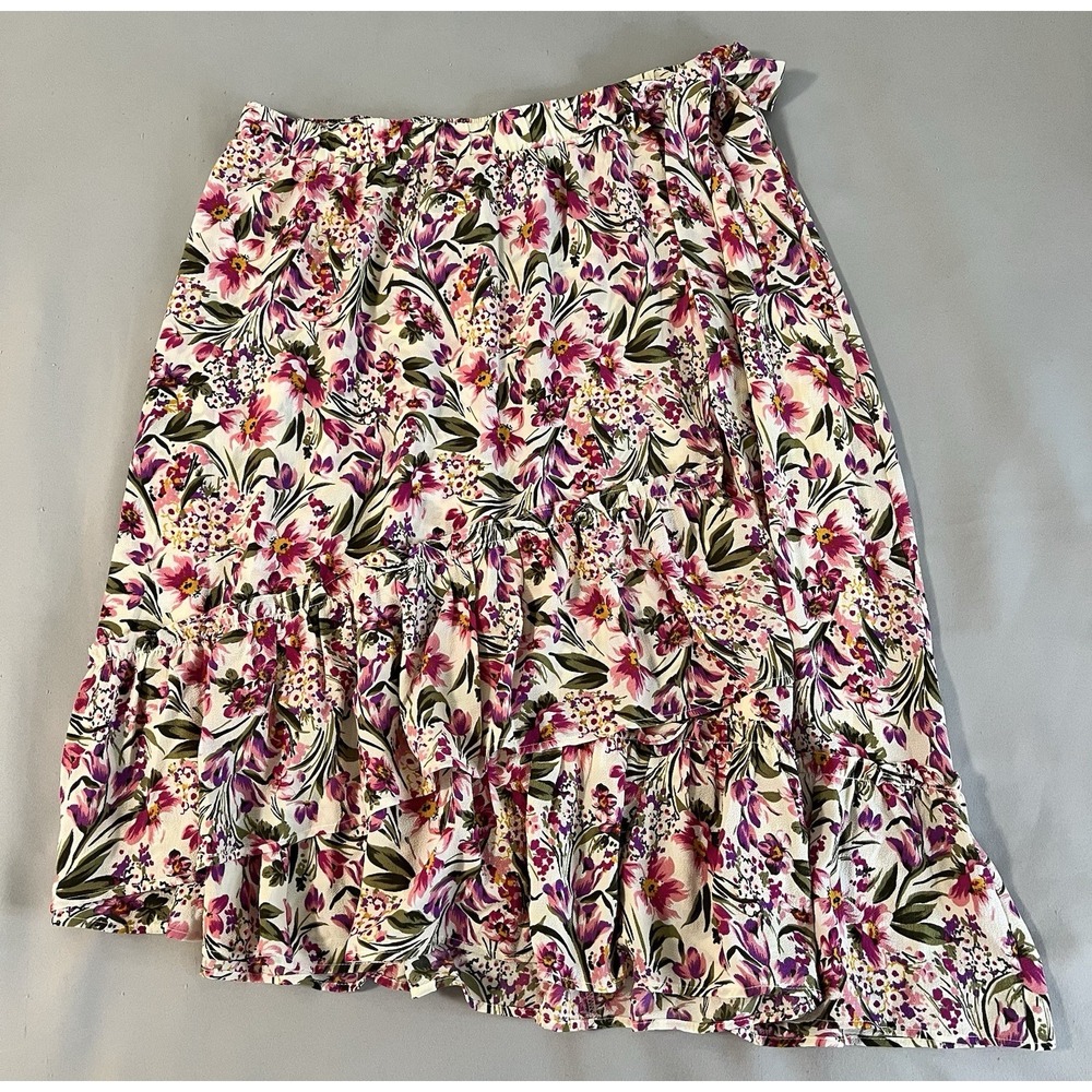 Lane Bryant Floral Cottage Core Ruffle Skirt Size 14/16 NWT Women's
